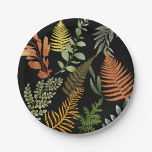 Assiettes En Carton Coloré Rétro Folin Floral Folid