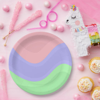 Assiettes En Carton Colorful Pastel Party