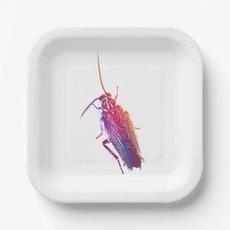 Assiettes En Carton Colourful cockroach plates