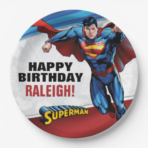 Assiettes En Carton Comics DC Superman - Anniversaire