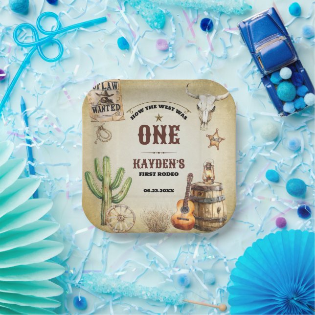 Assiettes En Carton Comment l'Occident était un premier anniversaire (Fête)