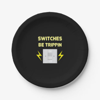 Assiettes En Carton Commutateurs Be Trippin - Cadeau Électricien