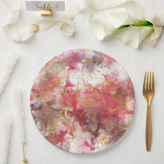 Assiettes En Carton Conception Abstraite Moderne Romantique