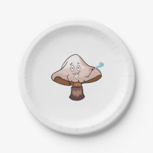 Assiettes En Carton Conception champignon, champignon de fête
