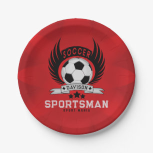 Assiettes En Carton Conception de ballon de football personnalisé   Po