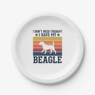 Assiettes En Carton Conception de chemise de thérapie pour chien Beagl