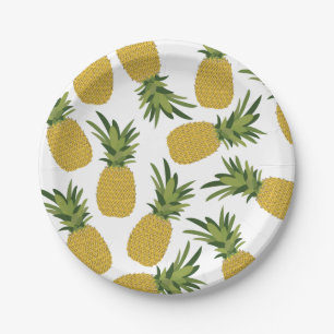 Assiettes En Carton Conception de fruits tropicaux ananas
