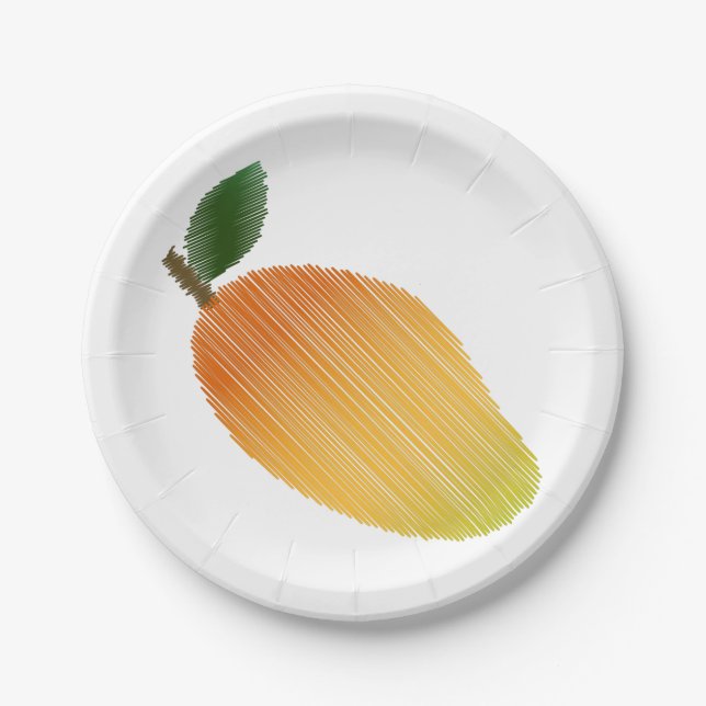 Assiettes En Carton Conception de mangue avec titre (Devant)