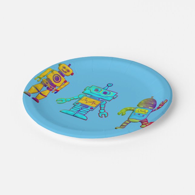 Assiettes En Carton Conception de robots Toddler (Angle)