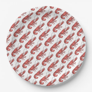Assiettes En Carton Conception d'image Red Lobster