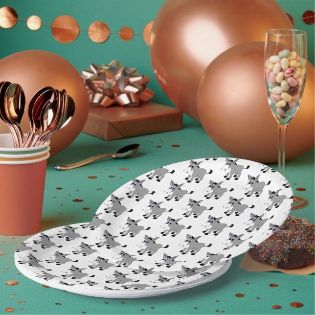 Assiettes En Carton Conception Donkey (Multi)