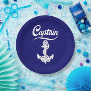Assiettes En Carton Conception nautique d'ancre de voilier capitaine
