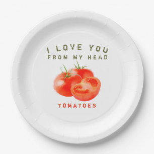 Assiettes En Carton Conception Vintage des devis de tomate - 