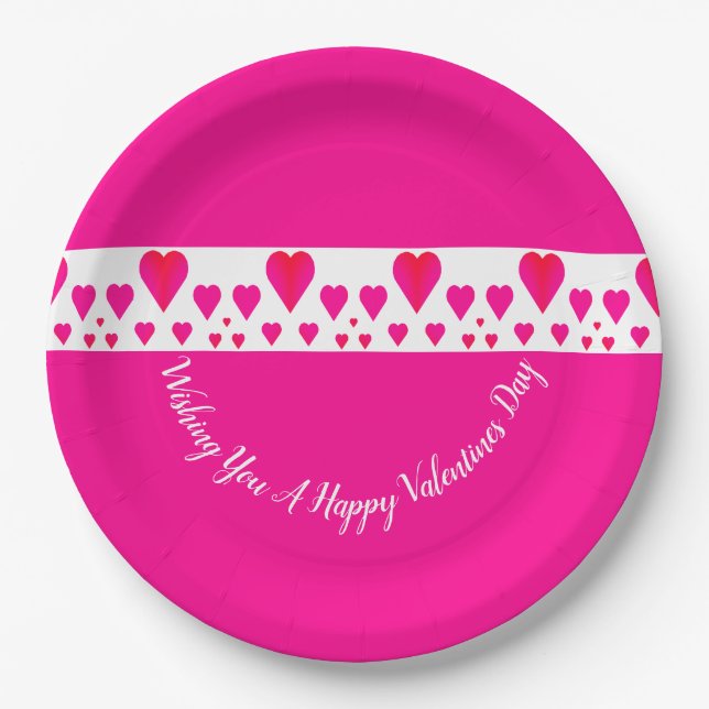 Assiettes En Carton Conçu avec accent cardiaque (Devant)