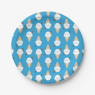 Assiettes En Carton Cônes de crème glacée Kawaii