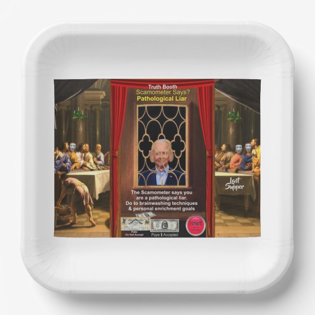 Assiettes En Carton confessions présidentielles (Recto)