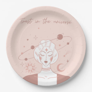 Assiettes En Carton Confiance dans la positivité spirituelle universel