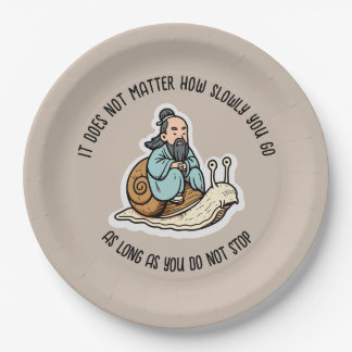 Assiettes En Carton Confucius et l'escargot