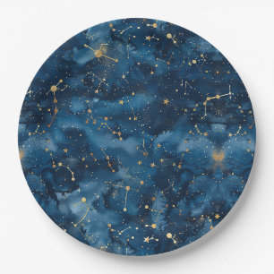 Assiettes En Carton Constellation céleste - Nuit étoilée (7)