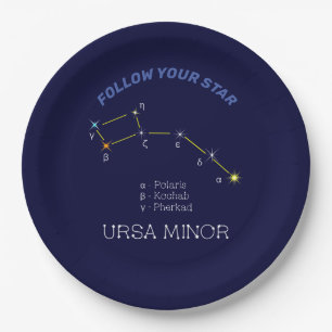Assiettes En Carton Constellation de l'hémisphère Nord Ursa mineure