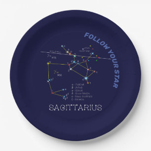 Assiettes En Carton Constellation zodiaque Sagittaire