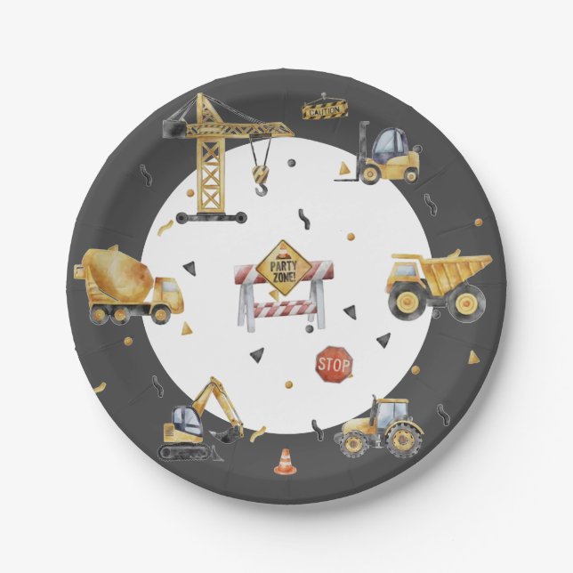 Assiettes En Carton Construire des aventures pour l'anniversaire d'un  (Devant)