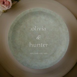 Assiettes En Carton Contemporain Golden Sage Faux Suede Paint Mariage