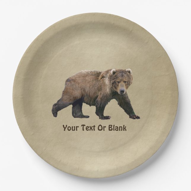 Assiettes En Carton Cook bear (Devant)