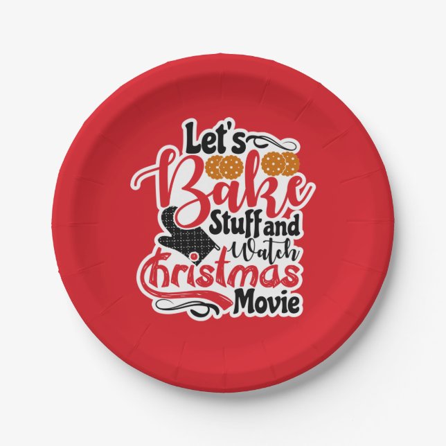 Assiettes En Carton Cookie Baking Christmas Movie (Devant)