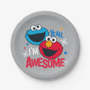 Assiettes En Carton Cookie Monster & Elmo   Ouais, je suis génial