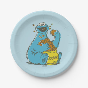 Assiettes En Carton Cookie Monster Vintage