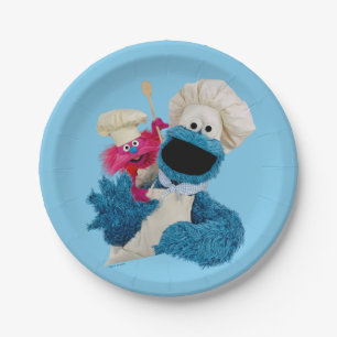 Assiettes En Carton Cookie Monster's Foodie Truck Friends