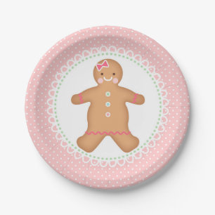 Assiettes En Carton Cookie Pain D'Épice Rose