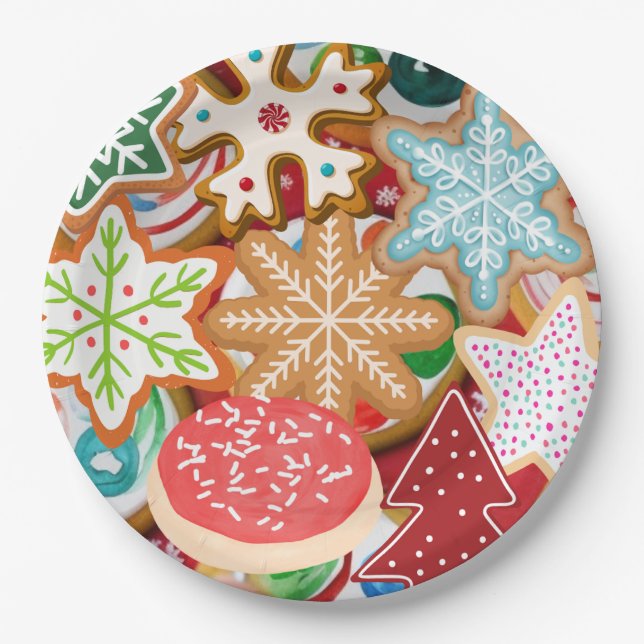 Assiettes En Carton Cookies de Noël (Devant)