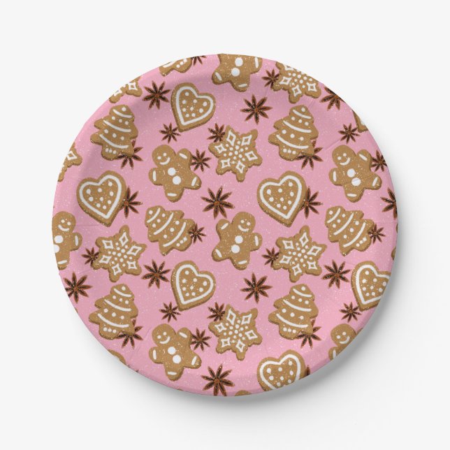 Assiettes En Carton cookies de Noël (Devant)