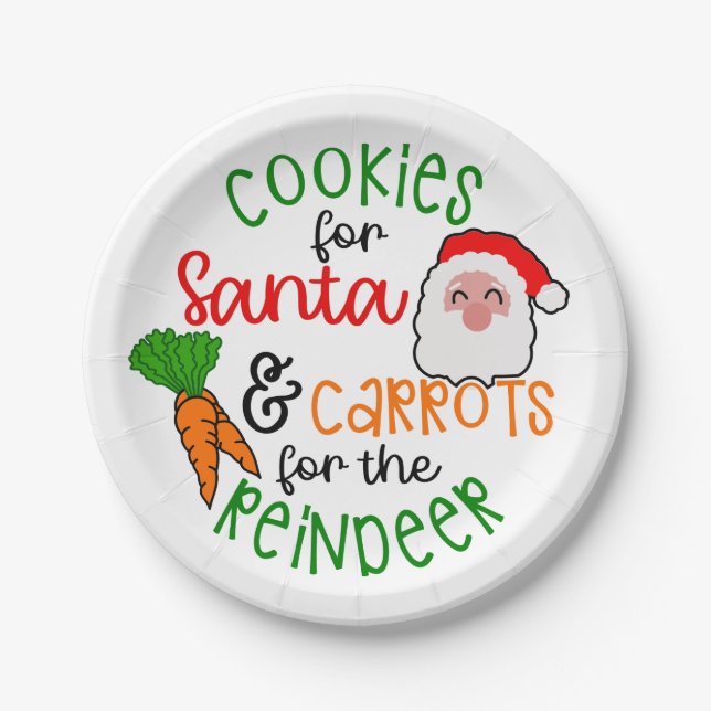 Assiettes En Carton Cookies for Santa & Carrots for Reindeer (Devant)