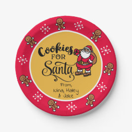 Assiettes En Carton Cookies pour le Père Noël