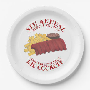 Assiettes En Carton Cookoff annuel Barbecue Barbecue Barbecue Aliment