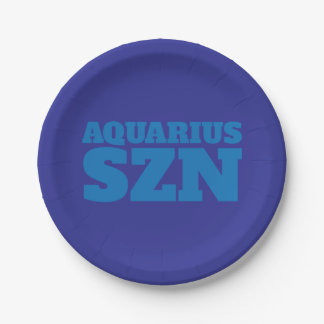 Assiettes En Carton Cool bleu Aquarius SZN