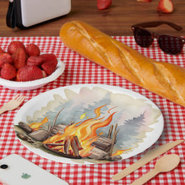 Assiettes En Carton cool bonfire amoureux