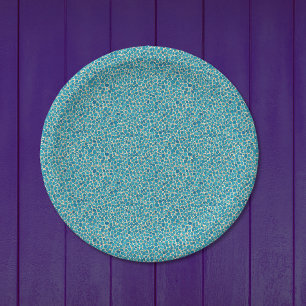 Assiettes En Carton Cool Crocodile sauvage Skin Texture Turquoise Fête