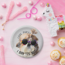 Assiettes En Carton Cool Shih Tzu you Not fun jolie Sunglasses Party