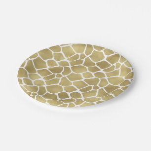 Assiettes En Carton Copie de girafe d'or