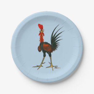Assiettes En Carton Coq fou