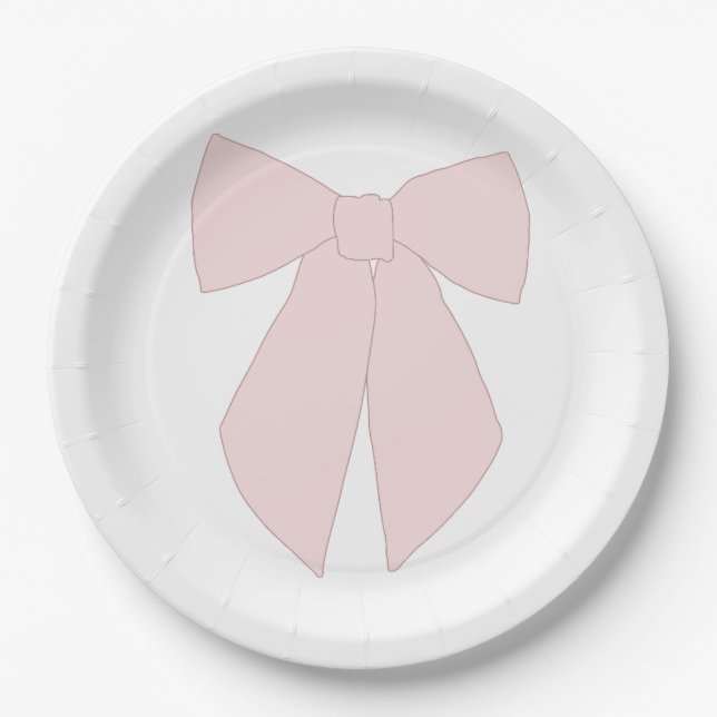 Assiettes En Carton Coquette à la botte rose (Devant)