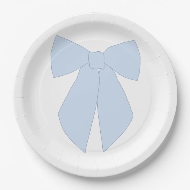 Assiettes En Carton Coquette à mât bleu (Devant)