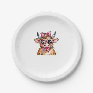 Assiettes En Carton Coquette Bow Highland Vache Valentine Lunettes de 
