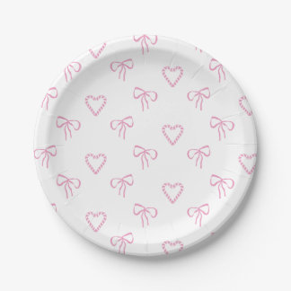 Assiettes En Carton Coquette Christmas Bow