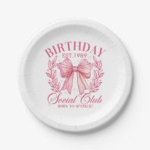 Coquette rose mignonne Anniversaire Fête Fille Bow