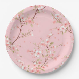 Assiettes En Carton Coquette Rose Plaque papier d'anniversaire